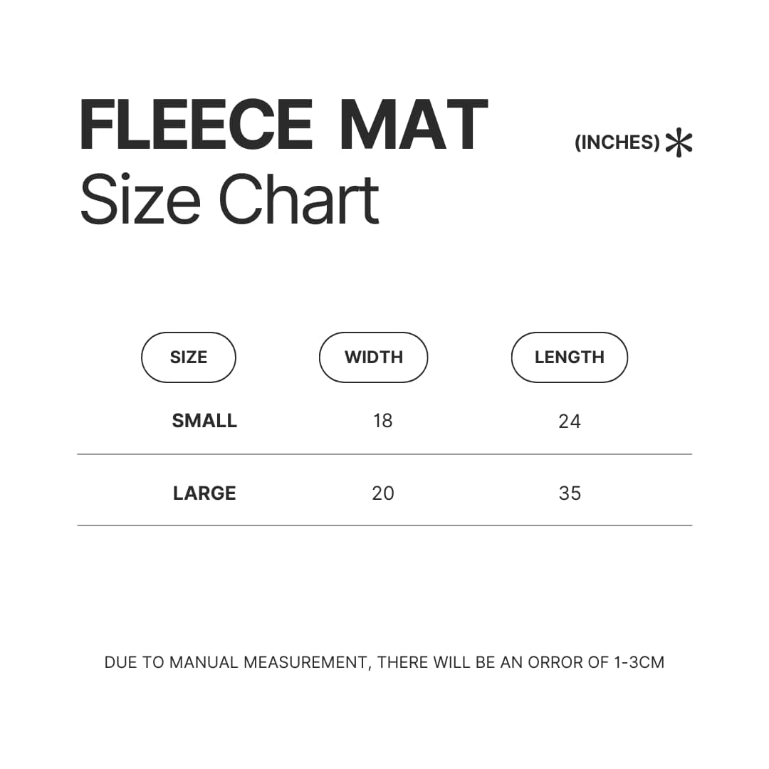 Fleece Mat Size Chart - Tom MacDonald Store