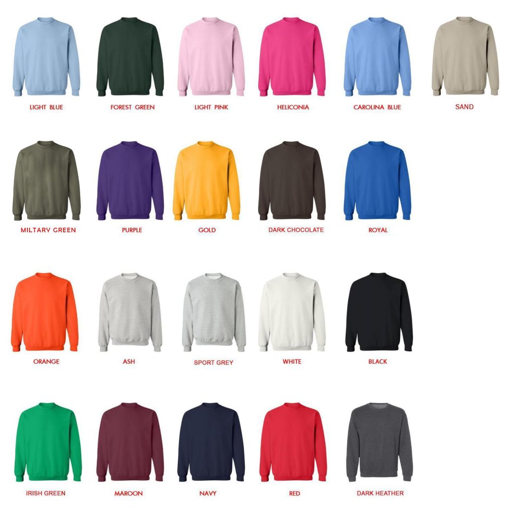 sweatshirt color chart - Tom MacDonald Store